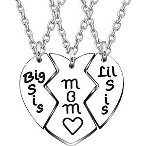Family Necklace - Big sis, mom, lil sis necklace